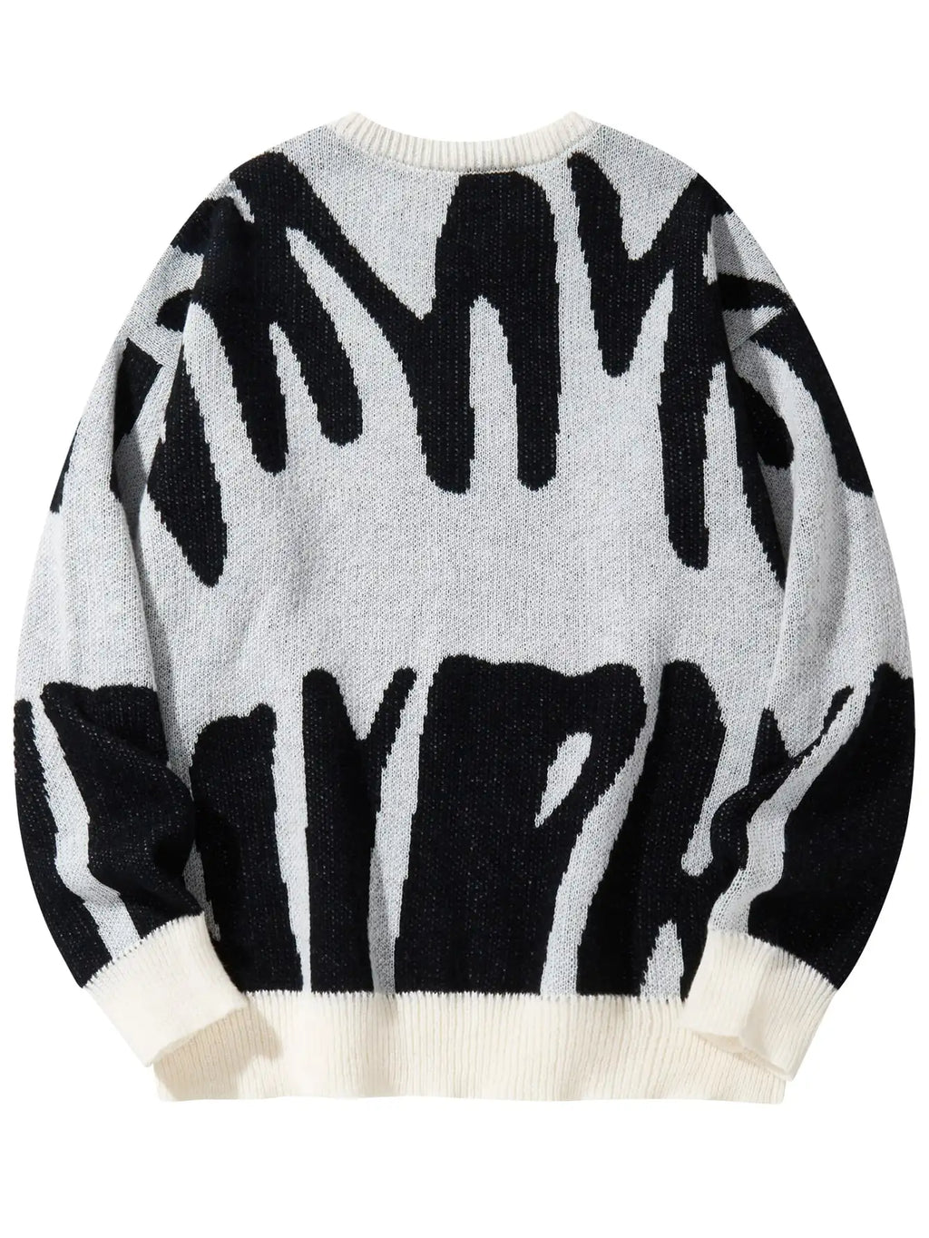 Pull à col rond à motif jacquard irrégulier pour hommes, pull décontracté, document d'abonnés, populaire, nouveau, automne, hiver