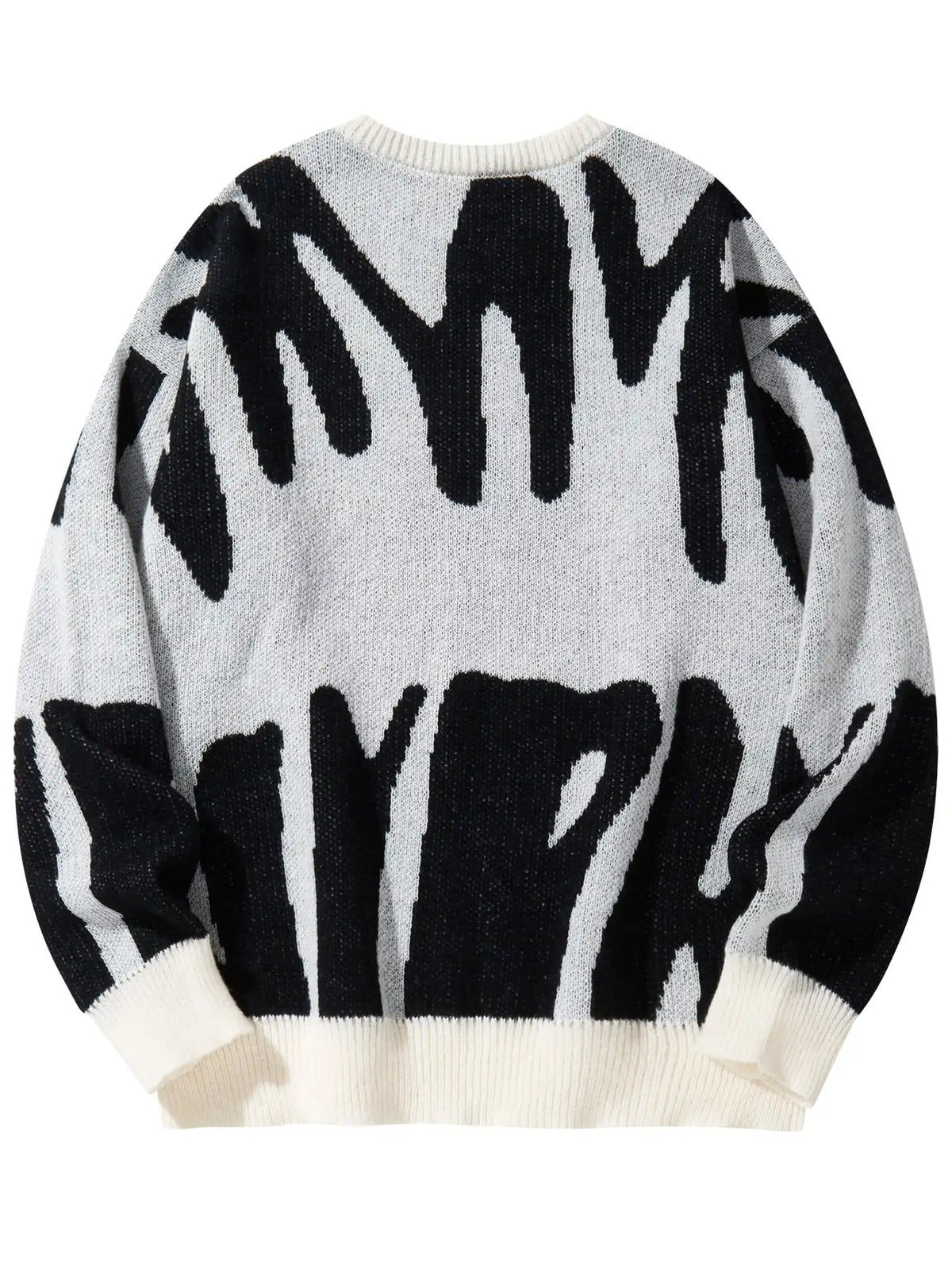 Pull à col rond à motif jacquard irrégulier pour hommes, pull décontracté, document d'abonnés, populaire, nouveau, automne, hiver