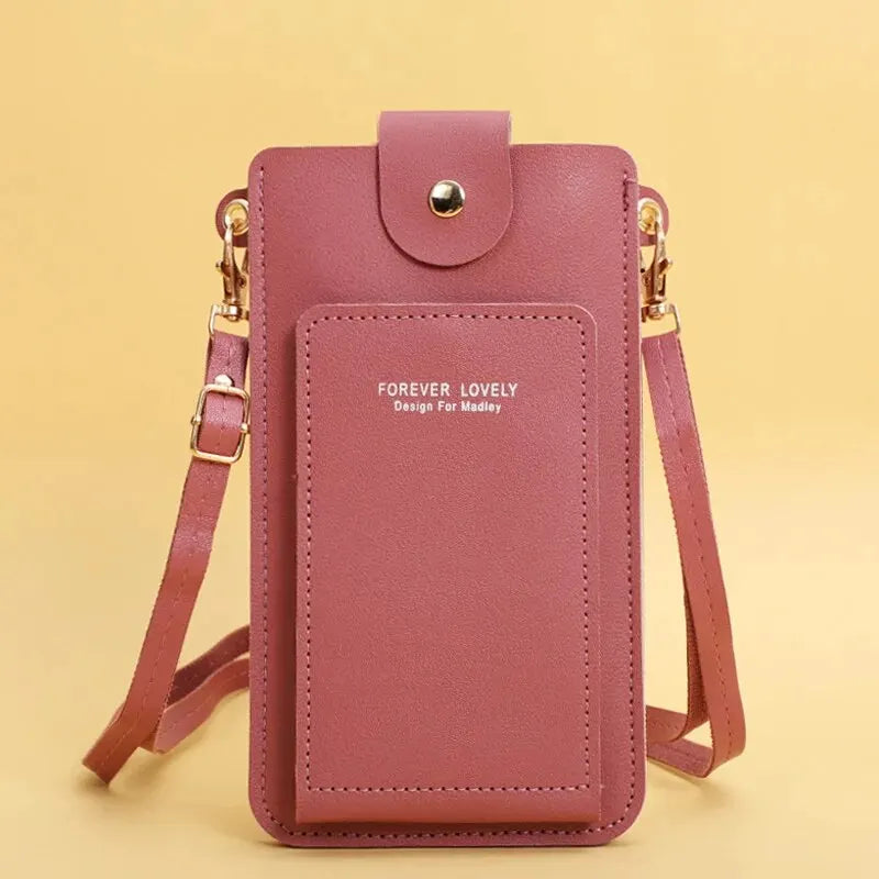 Portefeuilles en cuir souple pour femmes, écran tactile, sac à main pour téléphone portable, bandoulière, sangle initiée, sac à main pour femme, sacs bon marché