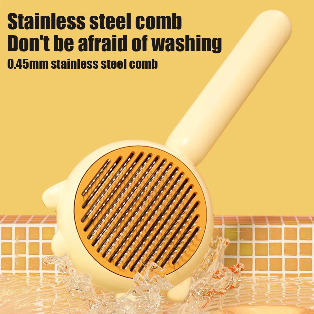 Brosse d'épilation pour animaux de compagnie, brosse trancheuse pour chat, peigne de toilettage, autonettoyant, Massage des chiens, aiguille à particules, fournitures de toilettage pour chiens et chats