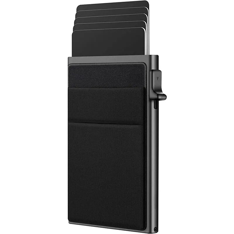 Carteras Choice-Porte-cartes de crédit Rfid pour hommes, mince, mini portefeuilles minimalistes, étui en métal de luxe, porte-cartes d'identité bancaires