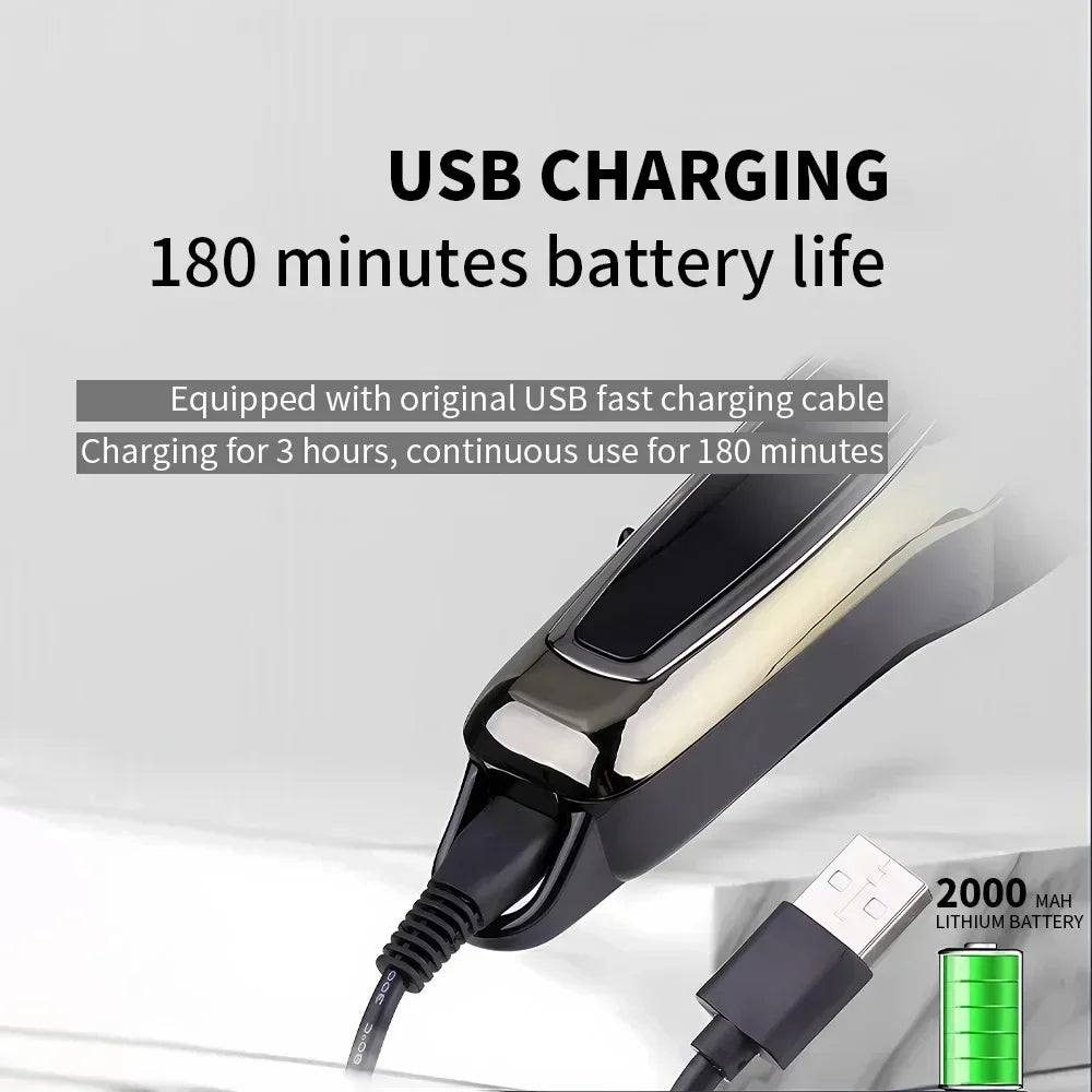 Kemei KM-PG1990A USB Rechargeable Électrique Tondeuse À Cheveux Professionnel Sans Fil Hommes Tondeuse À Cheveux Hommes Machine De Coupe De Cheveux Barbier