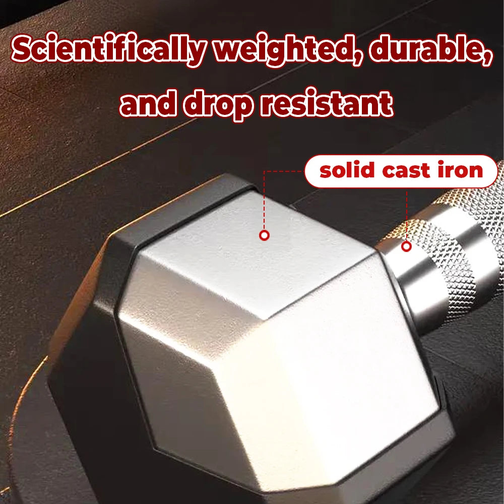 Haltères hexagonaux de 10 kg (paire), matériau recouvert de PVC, adaptés aux passionnés de fitness pour développer la masse musculaire et améliorer la force de tout le corps, équipement de fitness à domicile, cadeau i