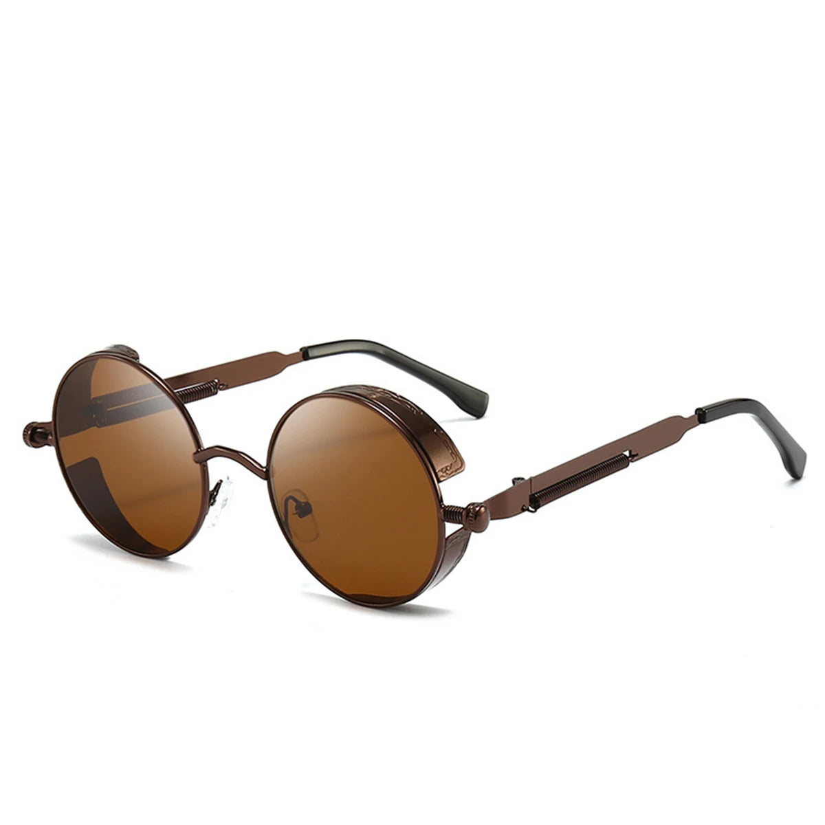 Lunettes de soleil rétro punk lunettes réfléchissantes rondes lunettes de soleil pour hommes et femmes
