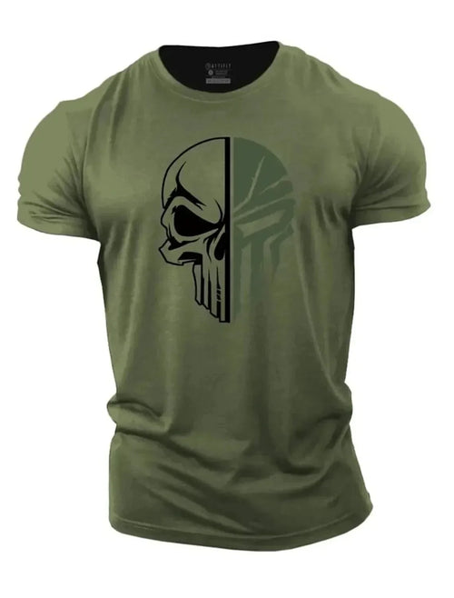 3D hommes t-shirt pour hommes imprimer militaire crâne t-shirt surdimensionné salle de sport à manches courtes vêtements de Sport hommes vêtements Sport top t-shirts