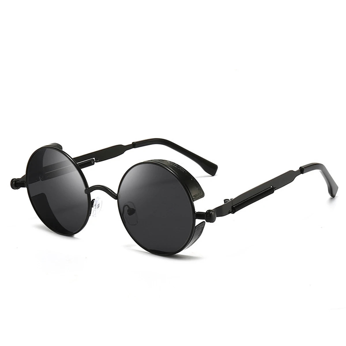 Lunettes de soleil rétro punk lunettes réfléchissantes rondes lunettes de soleil pour hommes et femmes