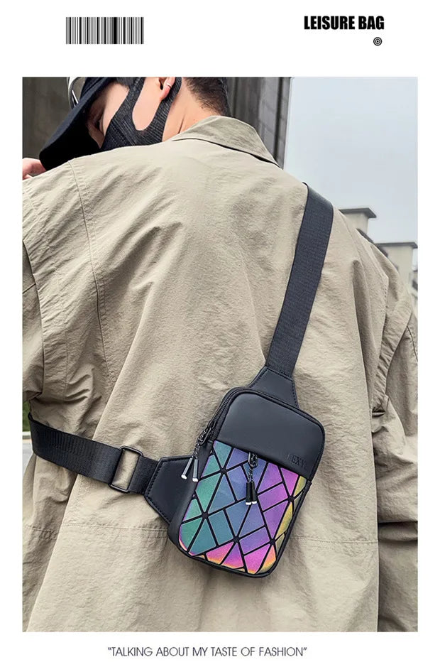 Nouveau petit sac à bandoulière universel décontracté losange grille épaule mode téléphone portable sac de poitrine Premium sac à bandoulière
