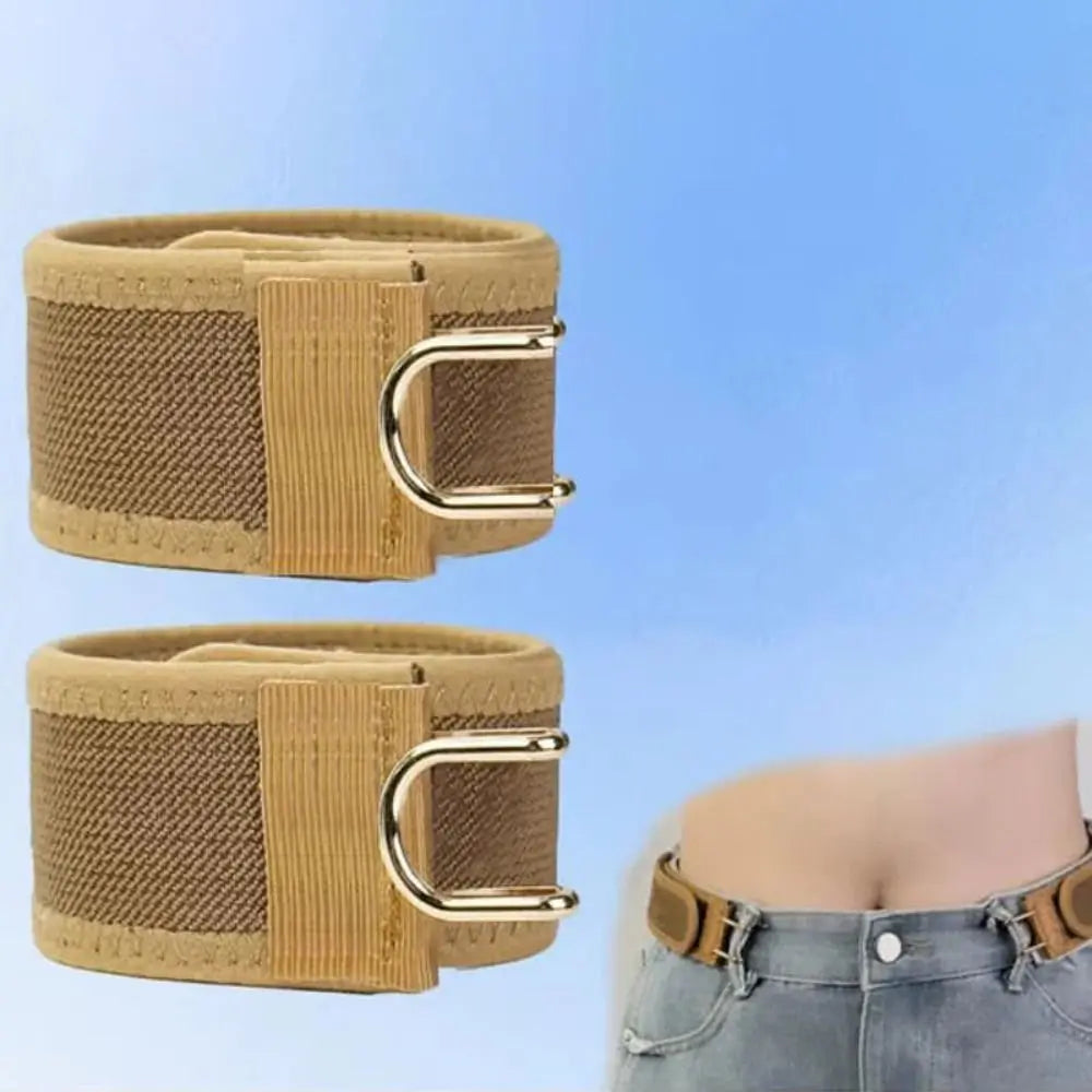 Nouvelle ceinture unisexe sans boucle, réglable, confortable, avec crochet métallique, ceinture élastique