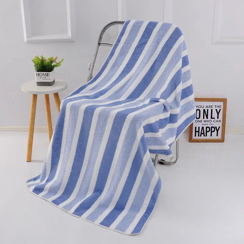 Ensemble de serviettes à motif rayé, serviettes de bain douces, séchage rapide, absorbantes
