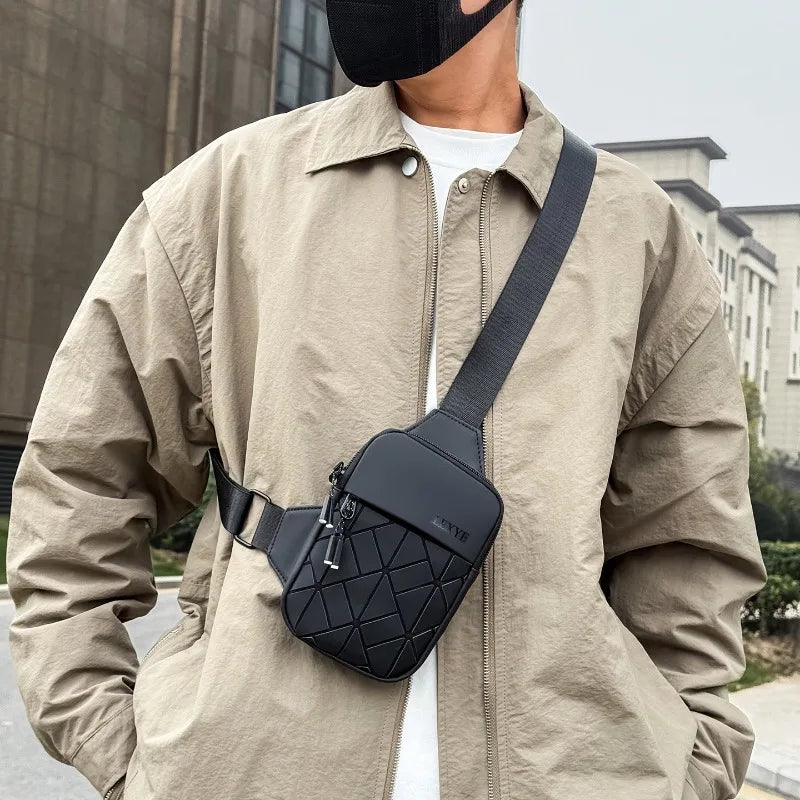 Nouveau petit sac à bandoulière universel décontracté losange grille épaule mode téléphone portable sac de poitrine Premium sac à bandoulière