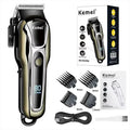 Kemei KM-PG1990A USB Rechargeable Électrique Tondeuse À Cheveux Professionnel Sans Fil Hommes Tondeuse À Cheveux Hommes Machine De Coupe De Cheveux Barbier