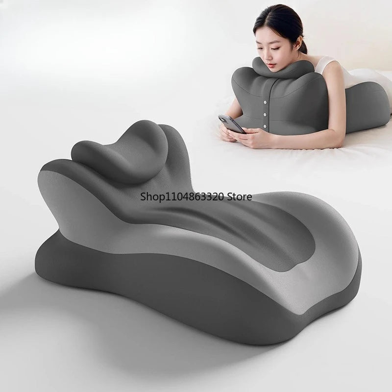 Oreiller ergonomique en mousse à mémoire de forme en forme de cale pour le soutien du cou, du dos et des jambes, idéal pour le lit, le canapé, la lecture, soulagement de la douleur et confort