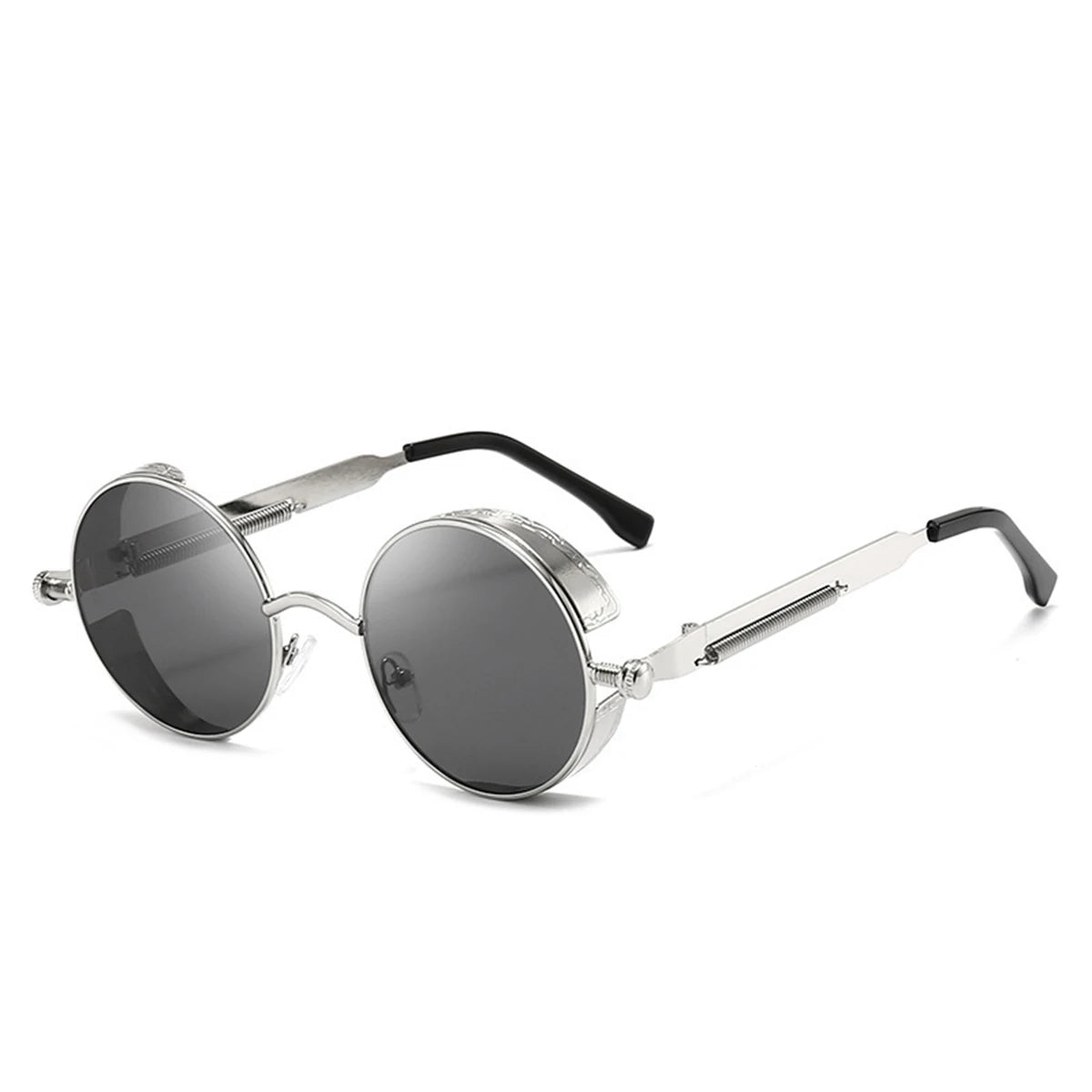 Lunettes de soleil rétro punk lunettes réfléchissantes rondes lunettes de soleil pour hommes et femmes