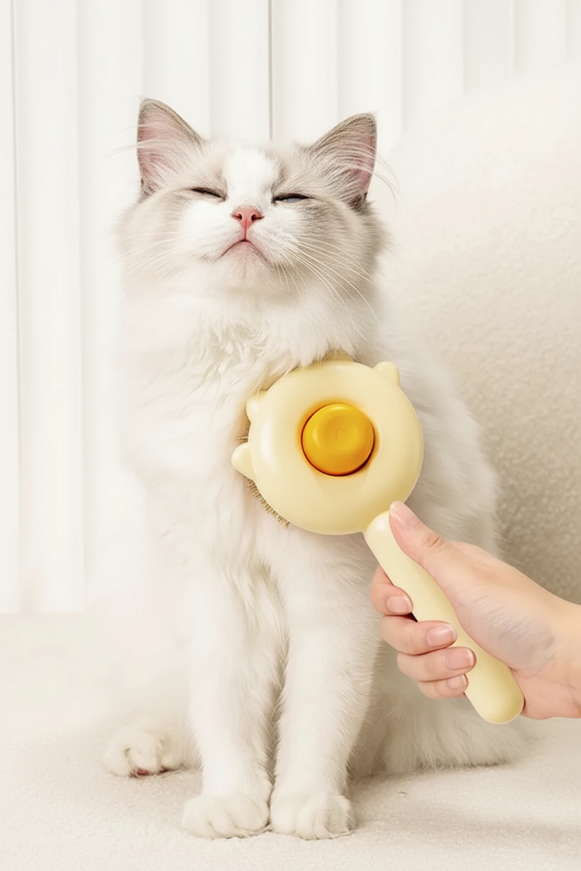 Brosse d'épilation pour animaux de compagnie, brosse trancheuse pour chat, peigne de toilettage, autonettoyant, Massage des chiens, aiguille à particules, fournitures de toilettage pour chiens et chats